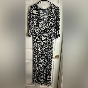 H&M Black Long Sleeve Dress Elegant Design